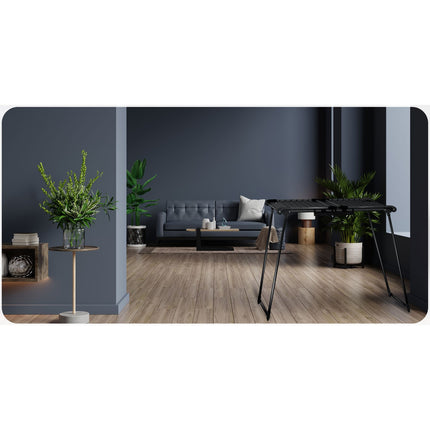 Tørrestativ til tøj - Foldbart og pladsbesparende med 19 m² tørreområde - Sort design