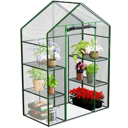 Havedrivhus 195x140 cm til dyrkning af planter og grøntsager på altan eller terrasse