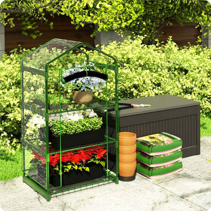 Havedrivhus til planter og grøntsager - 125 x 69 x 49 cm, ideelt til have, altan eller terrasse
