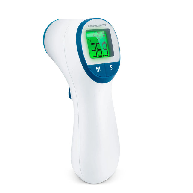 Pandetermometer berøringsfrit infrarødt, 1 sek. måling – febertermometer med hukommelse til 30 målinger