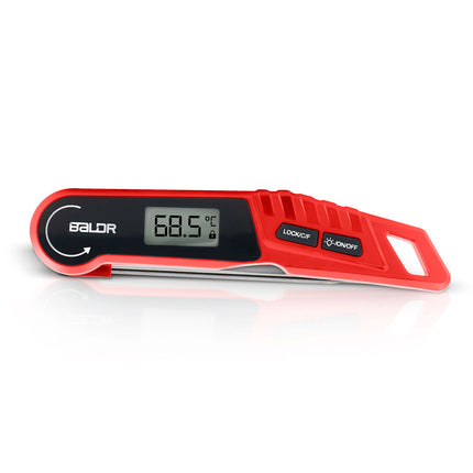 Digitalt stegetermometer med 14 cm foldbar sonde og baggrundsbelyst display