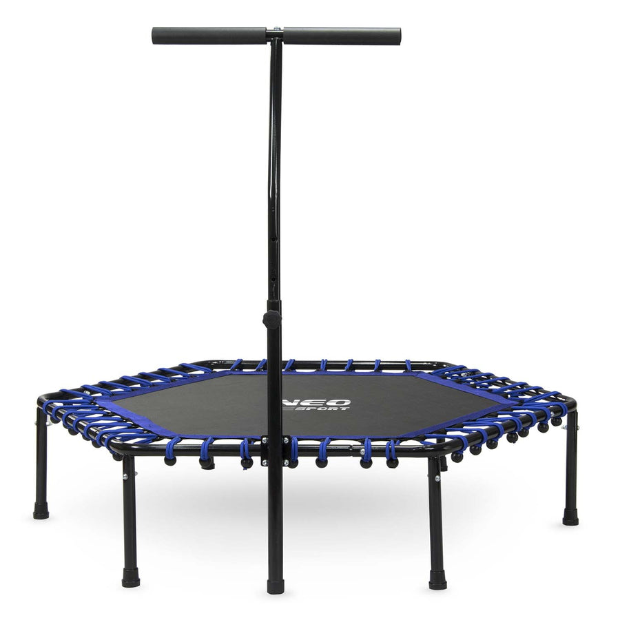Sekskantet fitness trampolin med håndtag - 127 cm til hjemmebrug og effektiv træning