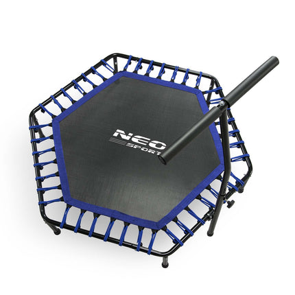 Sekskantet fitness trampolin med håndtag - 127 cm til hjemmebrug og effektiv træning