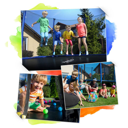 Havetrampolin 312 cm med sikkerhedsnet og metalstige - perfekt til haven