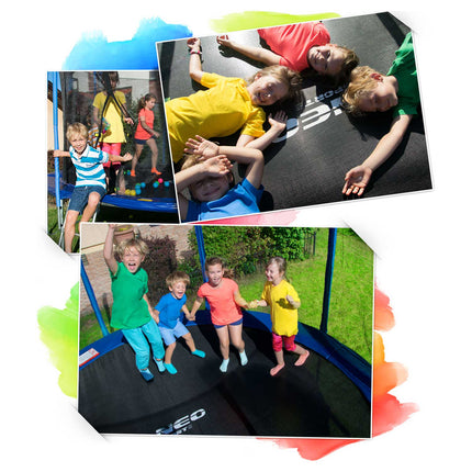 Havetrampolin 312 cm med sikkerhedsnet og metalstige - perfekt til haven