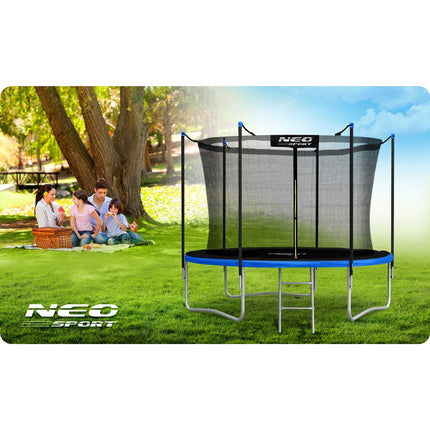 Havetrampolin 312 cm med sikkerhedsnet og metalstige - perfekt til haven