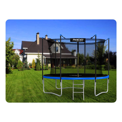 Havetrampolin 312 cm med sikkerhedsnet og metalstige - perfekt til haven