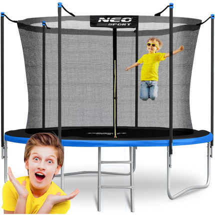 Havetrampolin 312 cm med sikkerhedsnet og metalstige - perfekt til haven