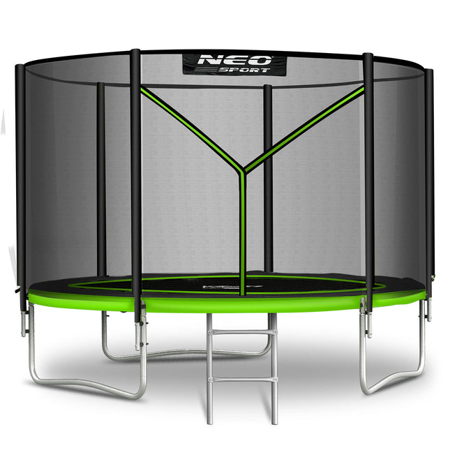Havetrampolin 312 cm med sikkerhedsnet og metalstige - perfekt til sjov og leg i haven
