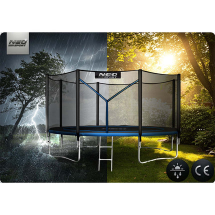 Holdbar havetrampolin 312 cm med sikkerhedsnet og stige - perfekt til sjov og leg i haven