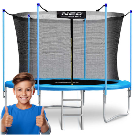 Havetrampolin 312 cm (10 ft) med indvendigt sikkerhedsnet, stige og 3 dobbelte ben