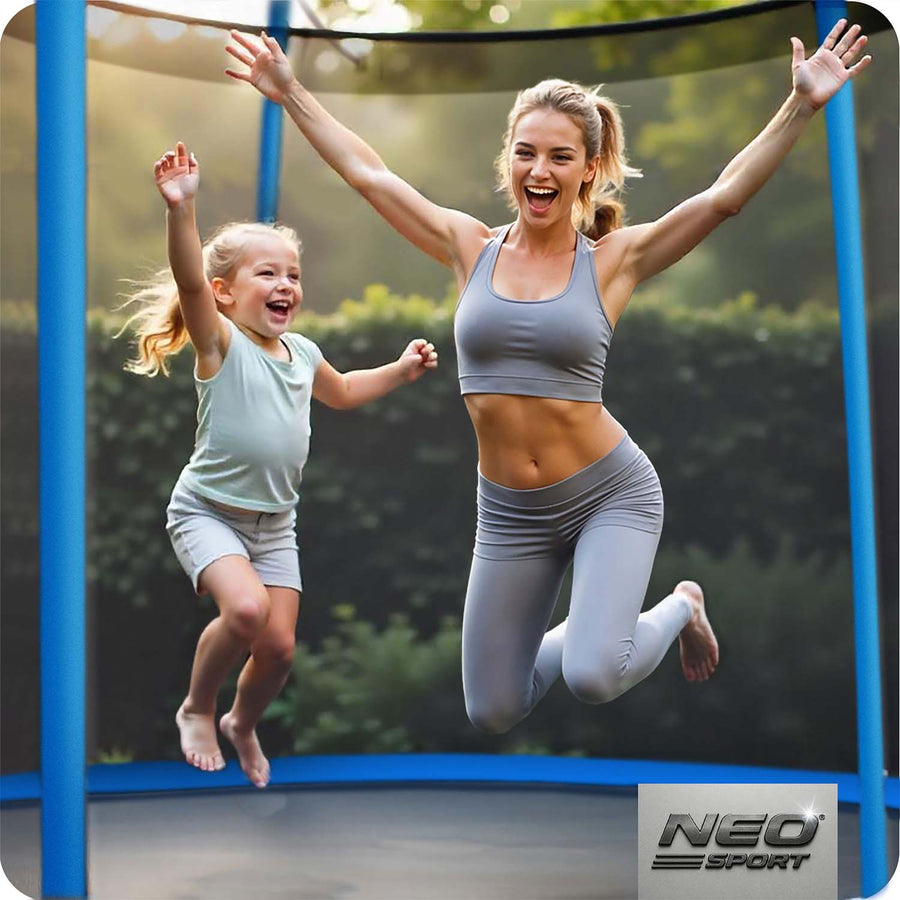 Havetrampolin 312 cm (10 ft) med indvendigt sikkerhedsnet, stige og 3 dobbelte ben