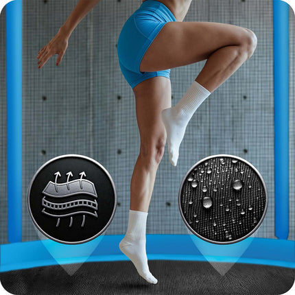 Havetrampolin 312 cm (10 ft) med indvendigt sikkerhedsnet, stige og 3 dobbelte ben