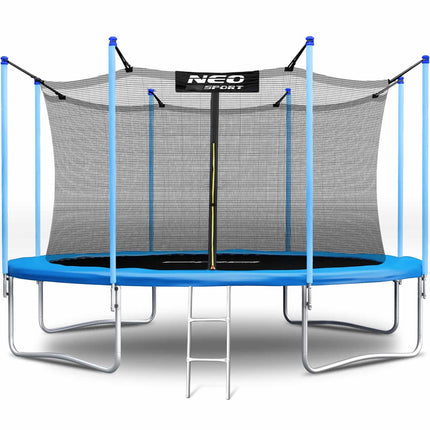 Havetrampolin 374 cm med sikkerhedsnet og metalstige - perfekt til haven