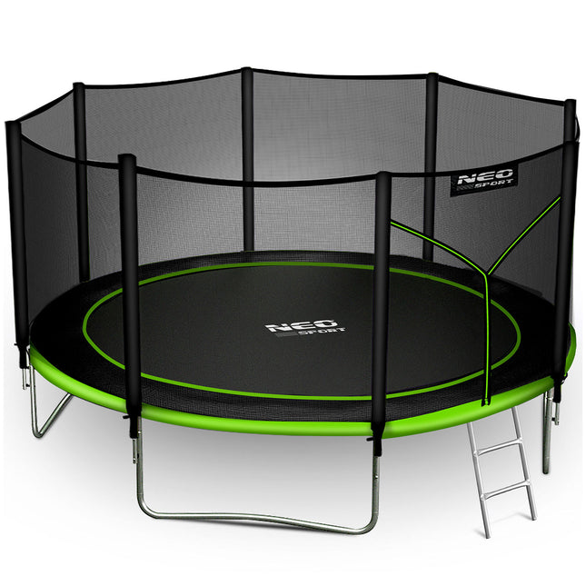 Havetrampolin 374 cm med sikkerhedsnet og stige - Holdbar og sjov for hele familien