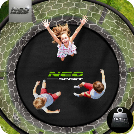 Havetrampolin 435 cm med sikkerhedsnet og stige - perfekt til sjov og leg for hele familien