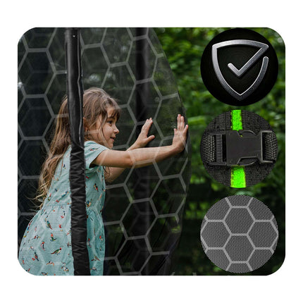Havetrampolin 435 cm med sikkerhedsnet og stige - perfekt til sjov og leg for hele familien