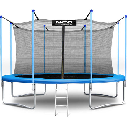 Havetrampolin 465 cm med sikkerhedsnet og metalstige - perfekt til haven og sjov for hele familien