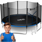 Holdbar havetrampolin 465 cm med sikkerhedsnet og stige - perfekt til sjov og leg for hele familien