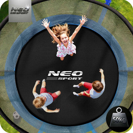 Havetrampolin 183 cm med sikkerhedsnet og metalstige - perfekt til haven
