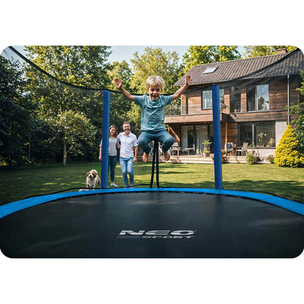 Havetrampolin 183 cm (6 ft) med udvendigt sikkerhedsnet, stige og 3 dobbelte ben