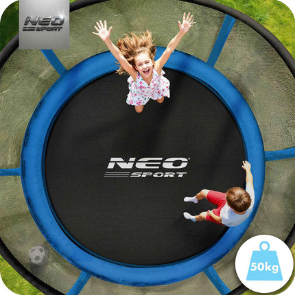 Havetrampolin 183 cm (6 ft) med udvendigt sikkerhedsnet, stige og 3 dobbelte ben