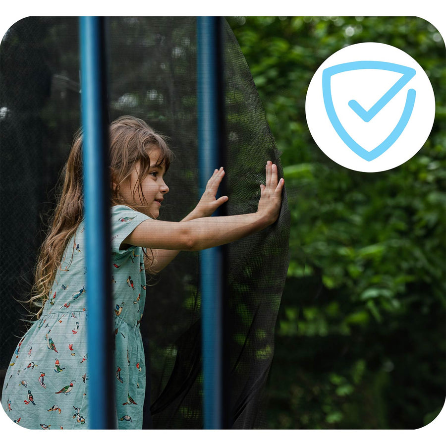 Havetrampolin 183 cm (6 ft) med udvendigt sikkerhedsnet, stige og 3 dobbelte ben