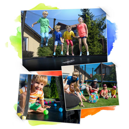 Havetrampolin 252 cm med sikkerhedsnet og metalstige - perfekt til haven