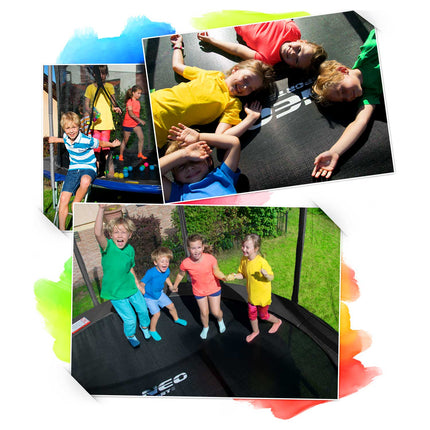 Havetrampolin 252 cm med sikkerhedsnet og metalstige - perfekt til haven