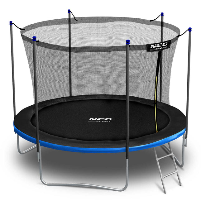 Havetrampolin 252 cm med sikkerhedsnet og metalstige - perfekt til haven