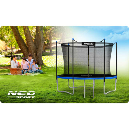 Havetrampolin 252 cm med sikkerhedsnet og metalstige - perfekt til haven