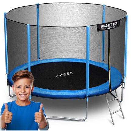 Havetrampolin 252 cm (8 ft) med udvendigt sikkerhedsnet, stige og 3 dobbelte ben