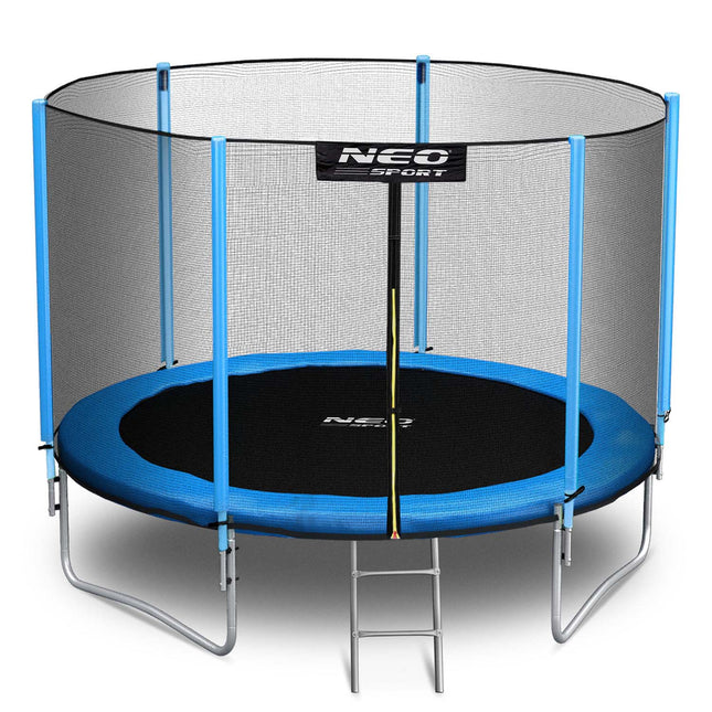 Havetrampolin 252 cm (8 ft) med udvendigt sikkerhedsnet, stige og 3 dobbelte ben