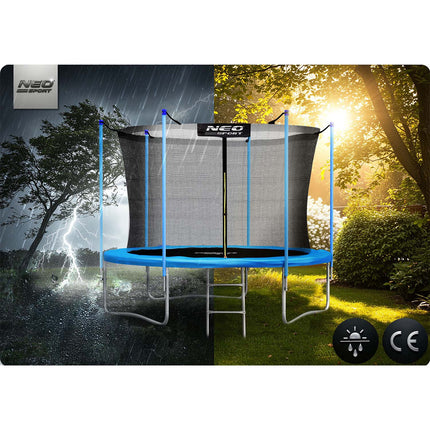 Havetrampolin 252 cm med sikkerhedsnet og stige - perfekt til haven