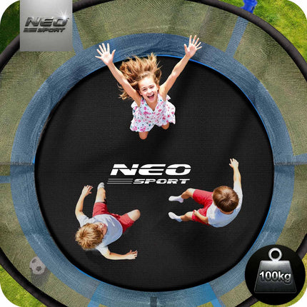 Havetrampolin 252 cm med sikkerhedsnet og stige - perfekt til haven