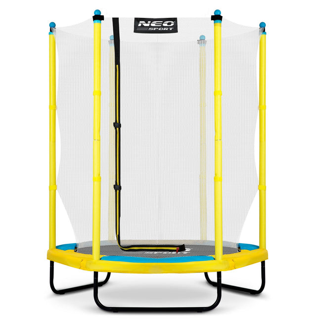 Havetrampolin til børn 140 cm med sikkerhedsnet - sjov og sikker leg i haven