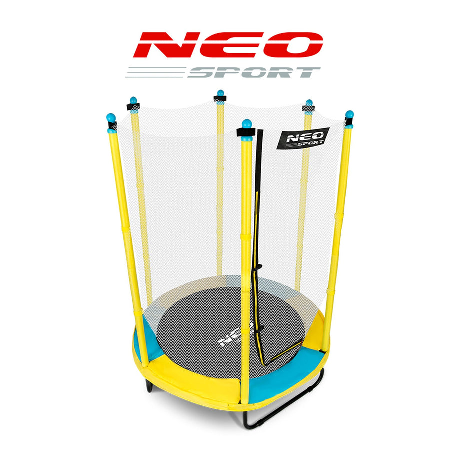 Havetrampolin til børn 140 cm med sikkerhedsnet - sjov og sikker leg i haven