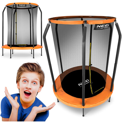 Havetrampolin til børn 152 cm med sikkerhedsnet - perfekt til leg og sjov i haven