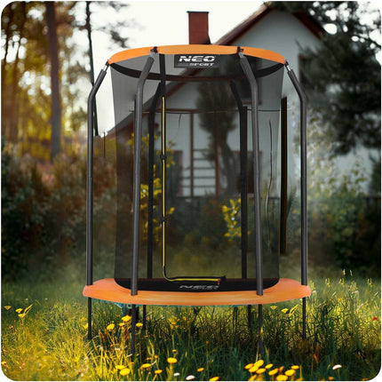 Havetrampolin til børn 152 cm med sikkerhedsnet - perfekt til leg og sjov i haven