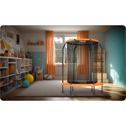 Havetrampolin til børn 152 cm med sikkerhedsnet - perfekt til leg og sjov i haven