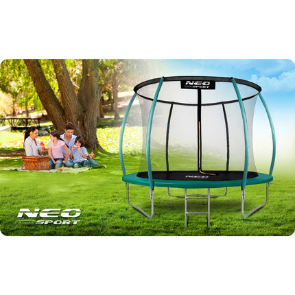 Havetrampolin 312 cm med sikkerhedsnet og stige - perfekt til leg og sjov i haven