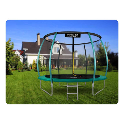 Havetrampolin 312 cm med sikkerhedsnet og stige - perfekt til leg og sjov i haven