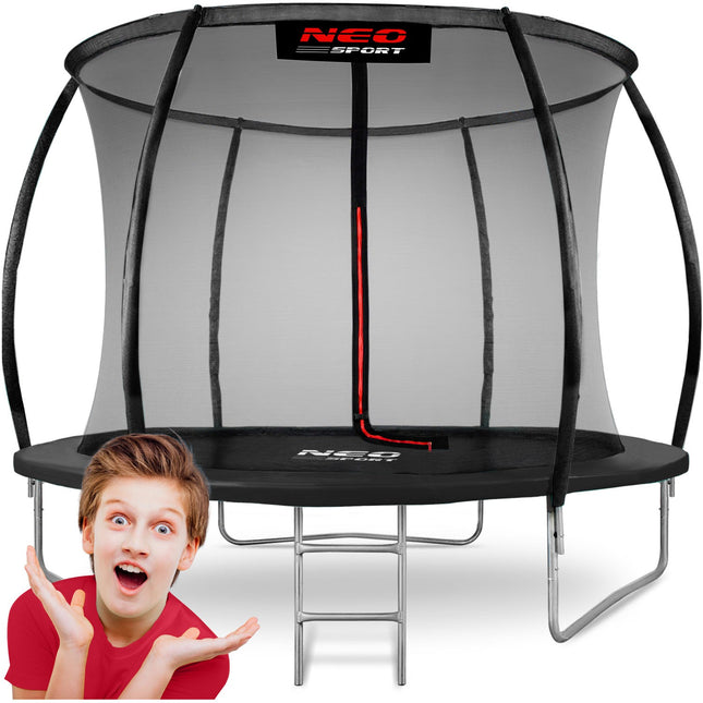 Havetrampolin 252 cm med sikkerhedsnet og metalstige - perfekt til sjov og leg i haven