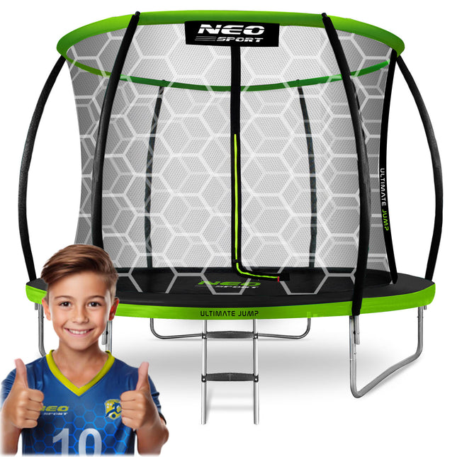 Trampolin 252 cm med sikkerhedsnet - Holdbar og sjov til haven