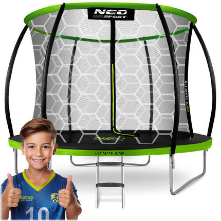 Holdbar havetrampolin 312 cm med sikkerhedsnet - perfekt til sjov og leg for hele familien