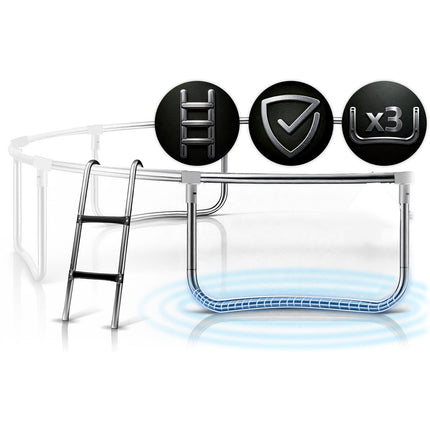 Holdbar havetrampolin 312 cm med sikkerhedsnet - perfekt til sjov og leg for hele familien