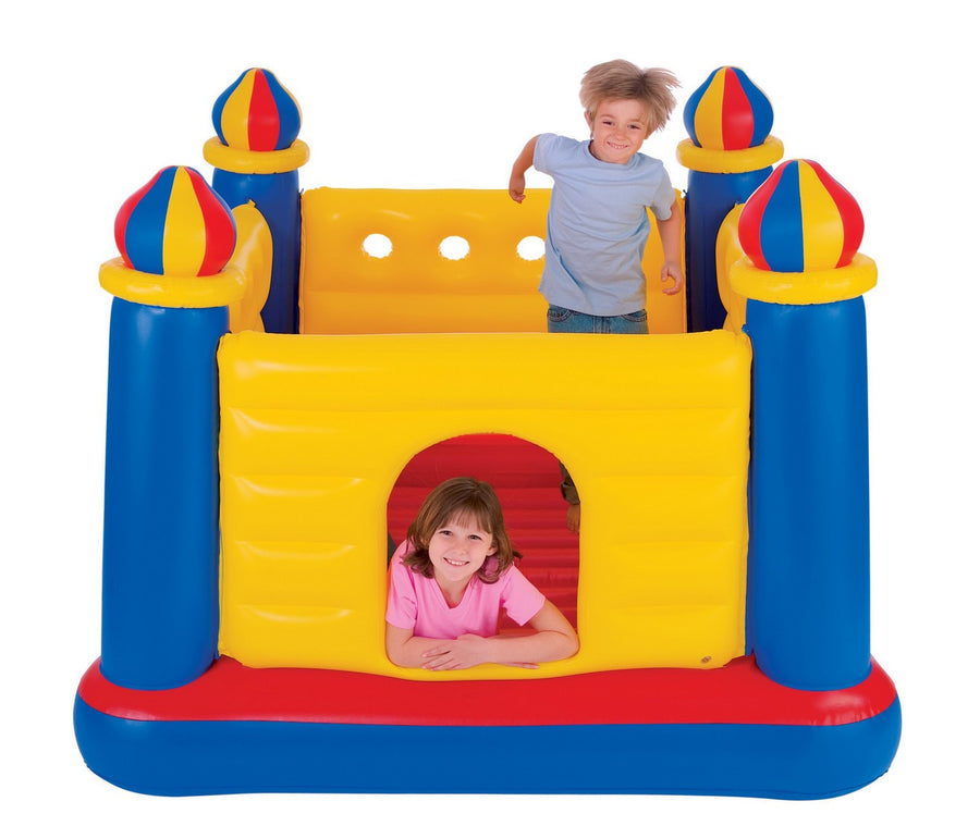 Trampolin med oppusteligt gulv og høje vægge til børn - 175 x 175 cm
