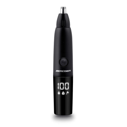 3-i-1 Næse- og Øretrimmer med LCD-display og USB-C Opladning - Perfekt til Mænds Pleje