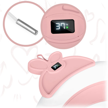 Turistbadekar til baby med LCD-termometer - Foldbart og sikkert badekar til børn fra 0-6 år