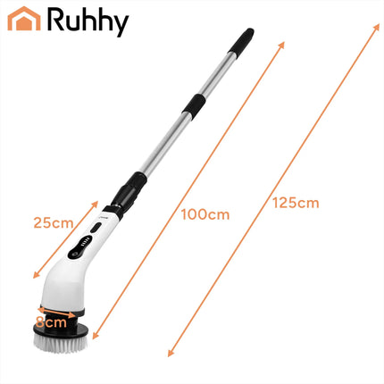 Elektrisk skurebørste med teleskopskaft